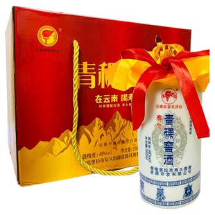 云南香格里拉特产 寿久青稞窖酒 500mlx6瓶48度瓷瓶小曲清香型酒