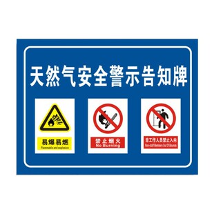 天然气安全警示告知牌化学品周知卡加油站煤气液化石油气操作规程当心小心中毒燃气重地严禁烟火标识标语提示