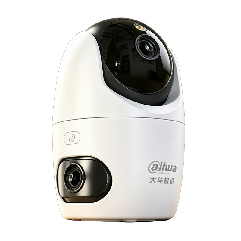 大华家用室内双目wifi无线监控器360度无死角家用手机远程摄像头