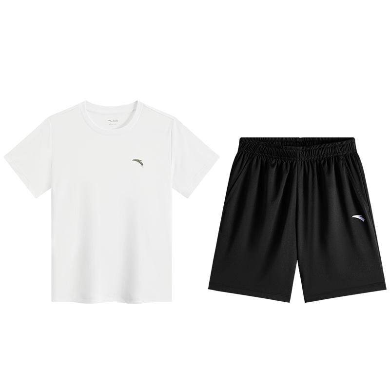 安踏儿童男童运动套装2026夏季新款大小童吸汗速干户外女童2件套