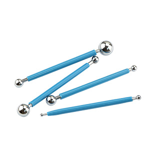 粘土丸棒工具4件套 压痕笔七本针塑形刀 翻糖蛋糕工具 压花瓣眼窝