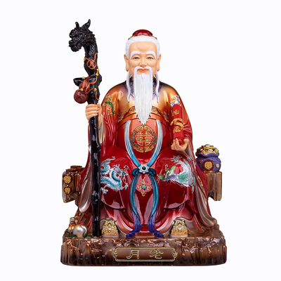 树脂中式月老星君姻缘神像摆件