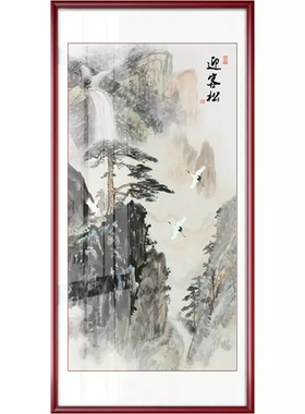 走廊过道松鹤延年新中式风装饰画