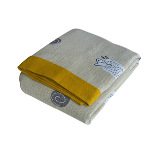 儿童A类纯棉纱布盖毯双面亲肤空调毯田园小羊卧室厚床单平整不皱