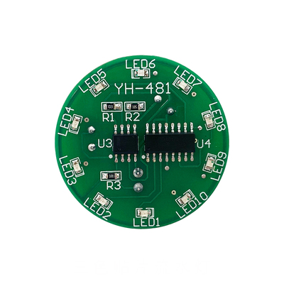 三色贴片流水灯套件NE555+CD4017