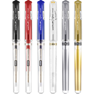 原装进口正品日本UNI三菱高光笔UM-153顺滑防水中性笔学生记号笔婚礼手绘签名笔1.0mm粗字漫画绘画素描高光笔