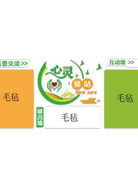 医院询科室布置装饰文化设计健康心灵驿站愿毛毡板照片展示墙面贴