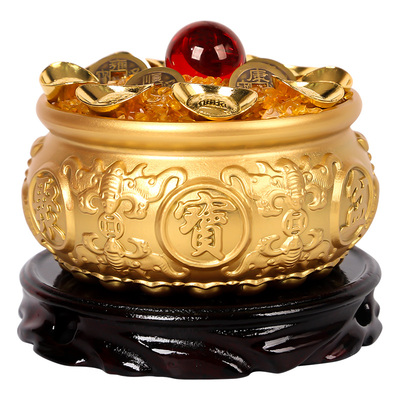 聚宝盆铜摆件招财聚财存钱罐