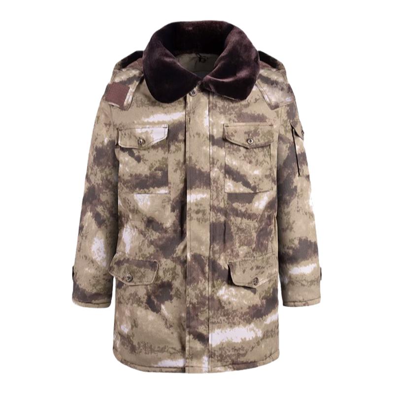 俄罗斯军冬大衣冬季加厚男款东北抗寒迷彩军大衣保暖大棉袄防寒服