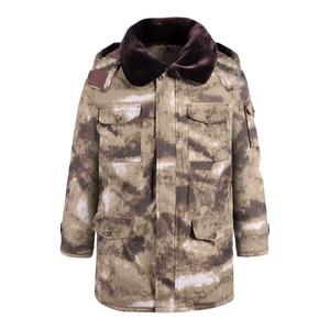 俄罗斯军冬大衣冬季加厚男款东北抗寒迷彩军大衣保暖大棉袄防寒服