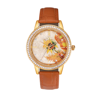 VAN GOGH花好月圆手表石英腕表时尚女士小众个性表送女友生日礼物