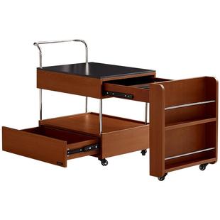 全友家居2025新款中古风多功能伸缩岩板茶几客厅家用可移动小茶桌