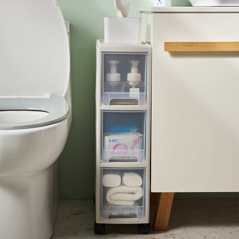 厨房窄缝置物架18cm宽抽屉式厕所卫生间卧室床头洗衣机夹缝收纳柜