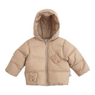 YOUGE幼歌 婴幼儿冬季三防抗菌卡通连帽羽绒服软萌防风保暖外套潮