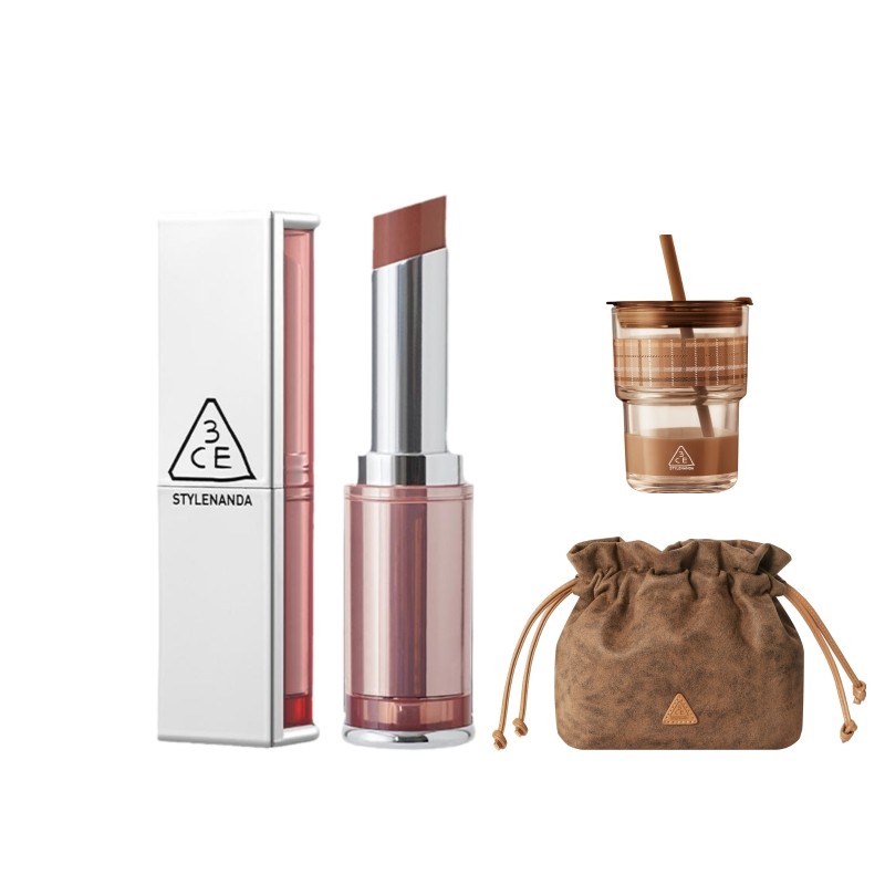 【38大促】3CE柔雾管口红 丝绒持久唇膏肉桂色裸色女生礼物