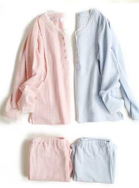 月子服加棉哺乳睡衣柔软保暖