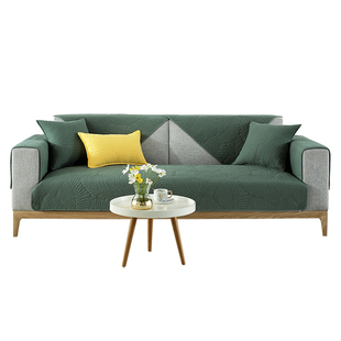 纯棉沙发垫四季北欧简约通用全棉防滑坐垫布艺套罩巾实木纯色冬季