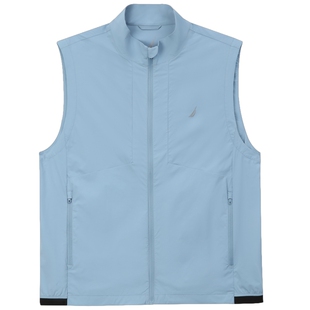 【防晒】NAUTICA/诺帝卡男装春季舒适四面弹凉感立领马甲JO5116