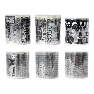 moodtape.PET手帐英文文字基础胶带白墨特油胶带mood和纸胶带可爱