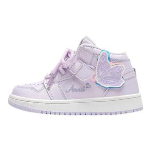 安奈儿女童鞋子板鞋2026新款秋冬季女孩加绒二棉鞋儿童高帮运动鞋