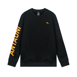 安踏旗舰店官方正品卫衣男款2025新款加绒保暖加厚圆领运动上衣男