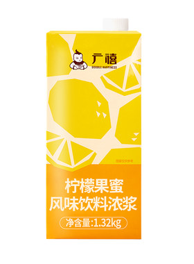 广禧优品柠檬果蜜1.32kg水果浓浆
