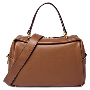 【董洁同款】迪桑娜吐司包植鞣牛皮波士顿包女包单肩斜挎包枕头包