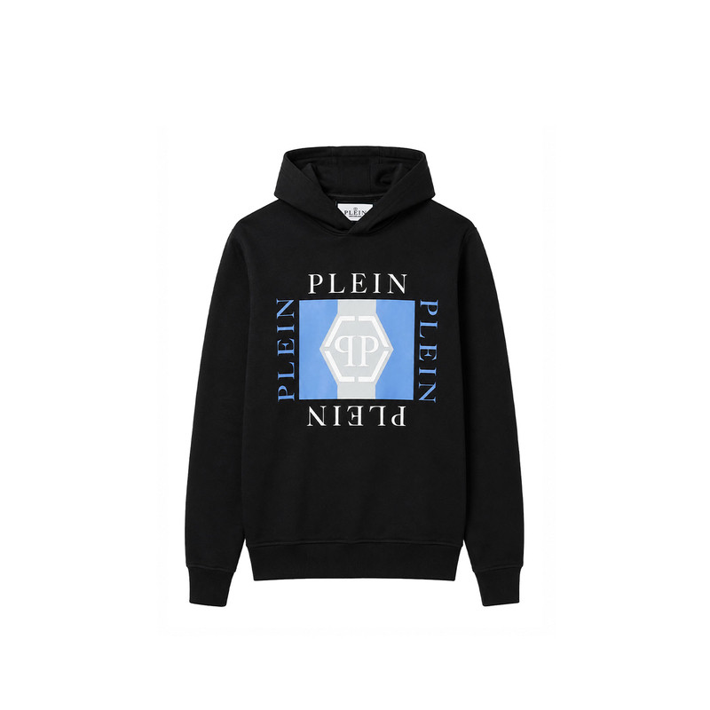 PHILIPP PLEIN 2026年男士连帽卫衣PP字母印花宽松休闲套头上衣