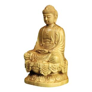 黄杨木雕刻供奉佛像家居木质手工艺品汽车摆件平安释迦牟尼如来佛