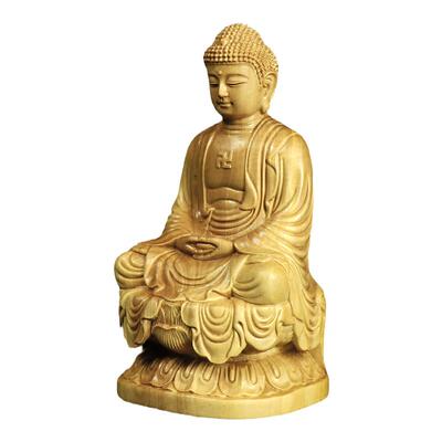 黄杨木雕刻供奉佛像家居木质手工艺品汽车摆件平安释迦牟尼如来佛