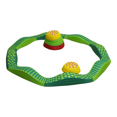 触觉平衡波浪步道彩虹过河石儿童户外体能s型平衡木感统训练玩具