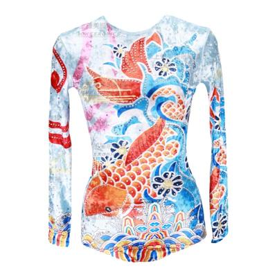 恋上中国风锦鲤竞技健美操服装专业艺考服装大众健身操男女比赛服