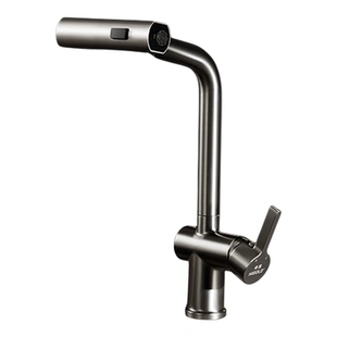 HIGOLD/悍高厨房水龙头304不锈钢旋转抽拉防溅龙头水槽冷热水龙头