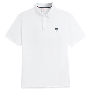 Wilson威尔胜官方夏季男士一体织亲肤纱线网球运动针织短袖POLO衫
