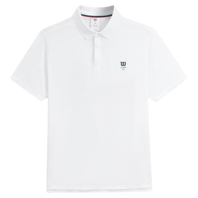 Wilson威尔胜官方夏季男士一体织亲肤纱线网球运动针织短袖POLO衫