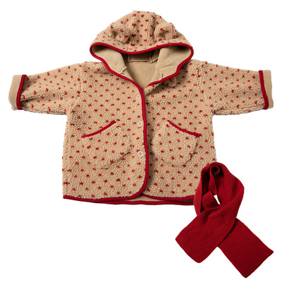 女童加绒外套秋冬装加厚毛毛衣