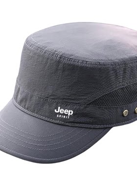 jeep男夏季平顶帽防晒鸭舌棒球帽