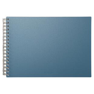 日本LIHIT LAB.喜利Mutual彩色纯色活页线圈本简约大方可拆卸点阵方格横式记事本学生商务办公笔记本A5/Memo