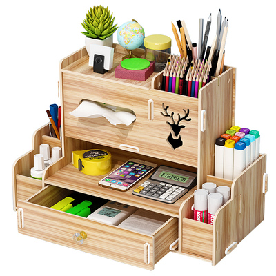 笔筒收纳盒学生桌面儿童女孩笔架