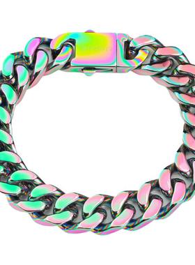 立体七彩色古巴手链嘻哈男女