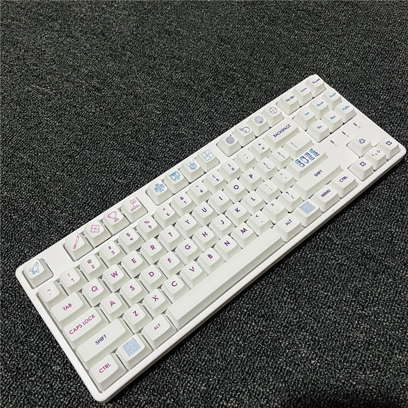 凡酷三代F87机械键盘USB键线分离白光高特插拔青茶黑红轴吸磁上盖