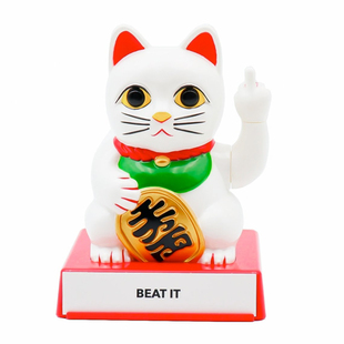 奇妙商店｜Cattitude 竖中指猫招财猫 创意愚人节礼物 个性态度