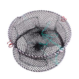 海用螃蟹笼蟹笼加粗加重折叠圆形弹簧笼子抓螃蟹笼海边捕蟹网工具