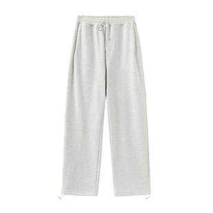 纯棉美式灰白色运动裤女春秋2025新款慵懒宽松bf垂感抽绳香蕉卫裤