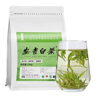 安吉白茶茶叶2025新茶雨前口粮茶袋散装250g高山浓香自饮口粮绿茶