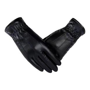 触屏保暖手套冬季加厚加绒防风手套PU皮电动车骑行情侣手套男女士