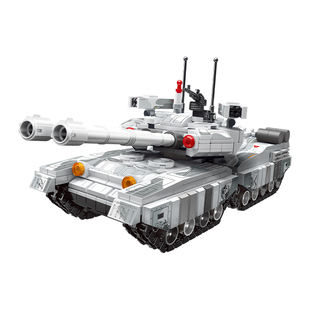 森宝积木军事天启主战坦克模型儿童益智拼装玩具男孩积木拼图礼物
