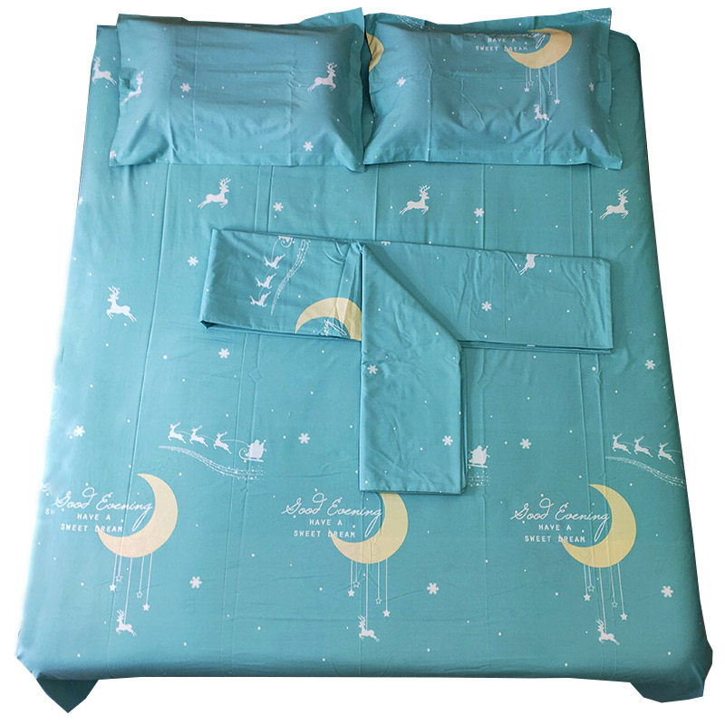 婚庆床上用品被套床单裸睡四件套1.8纯棉2.0m双人大红色全棉冬季