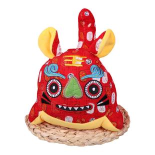 布老虎公仔礼品礼物 新生儿满月周岁礼 虎头枕民间满月小老虎玩偶