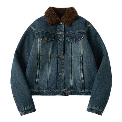 CycleDocument羊羔绒牛仔外套